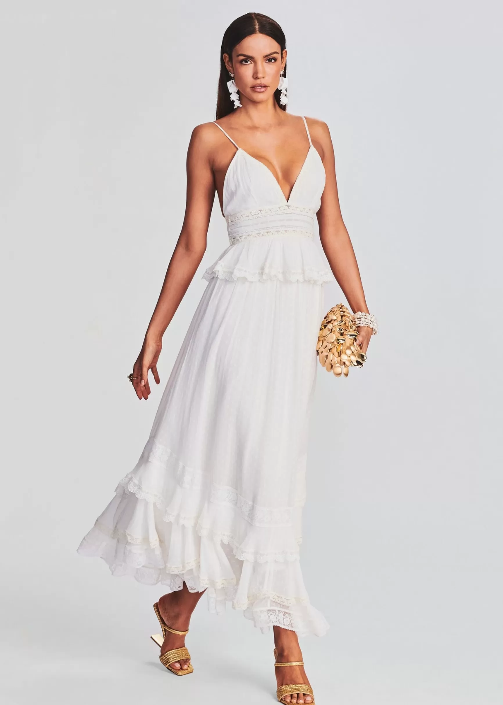 Midi*Retrofete Tyra Long Dress White