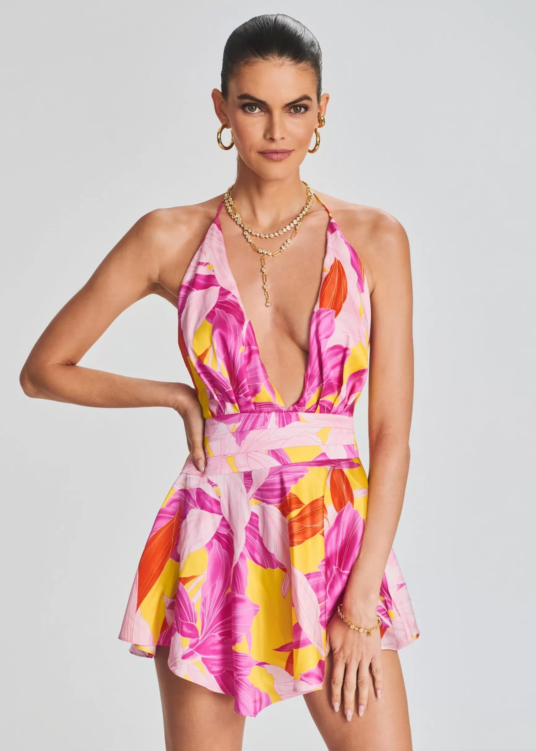 RETROFÊTE*Retrofete Valo Silk Dress Botanical Floral