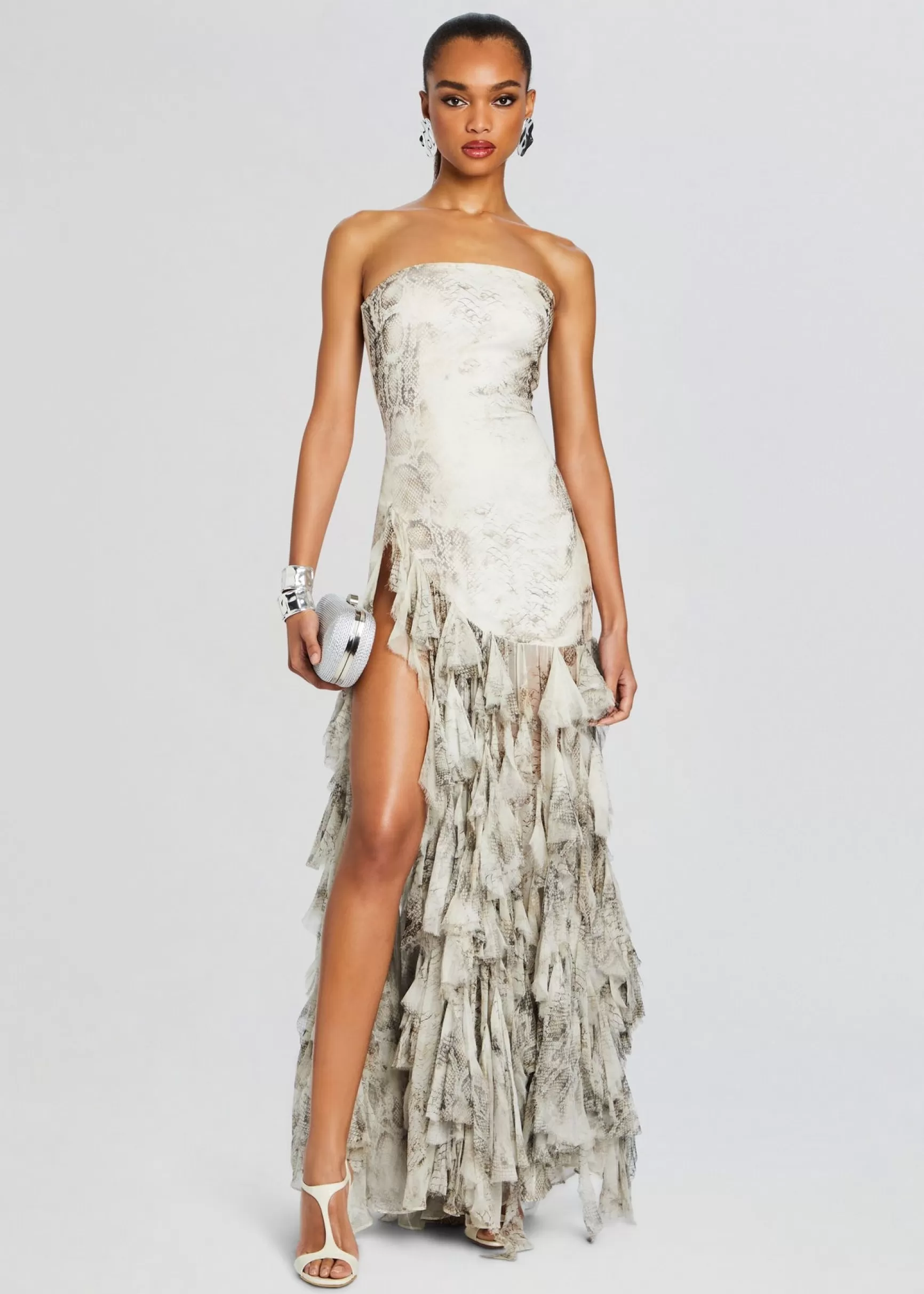Guest Of*Retrofete Verena Silk Dress Vintage Snake