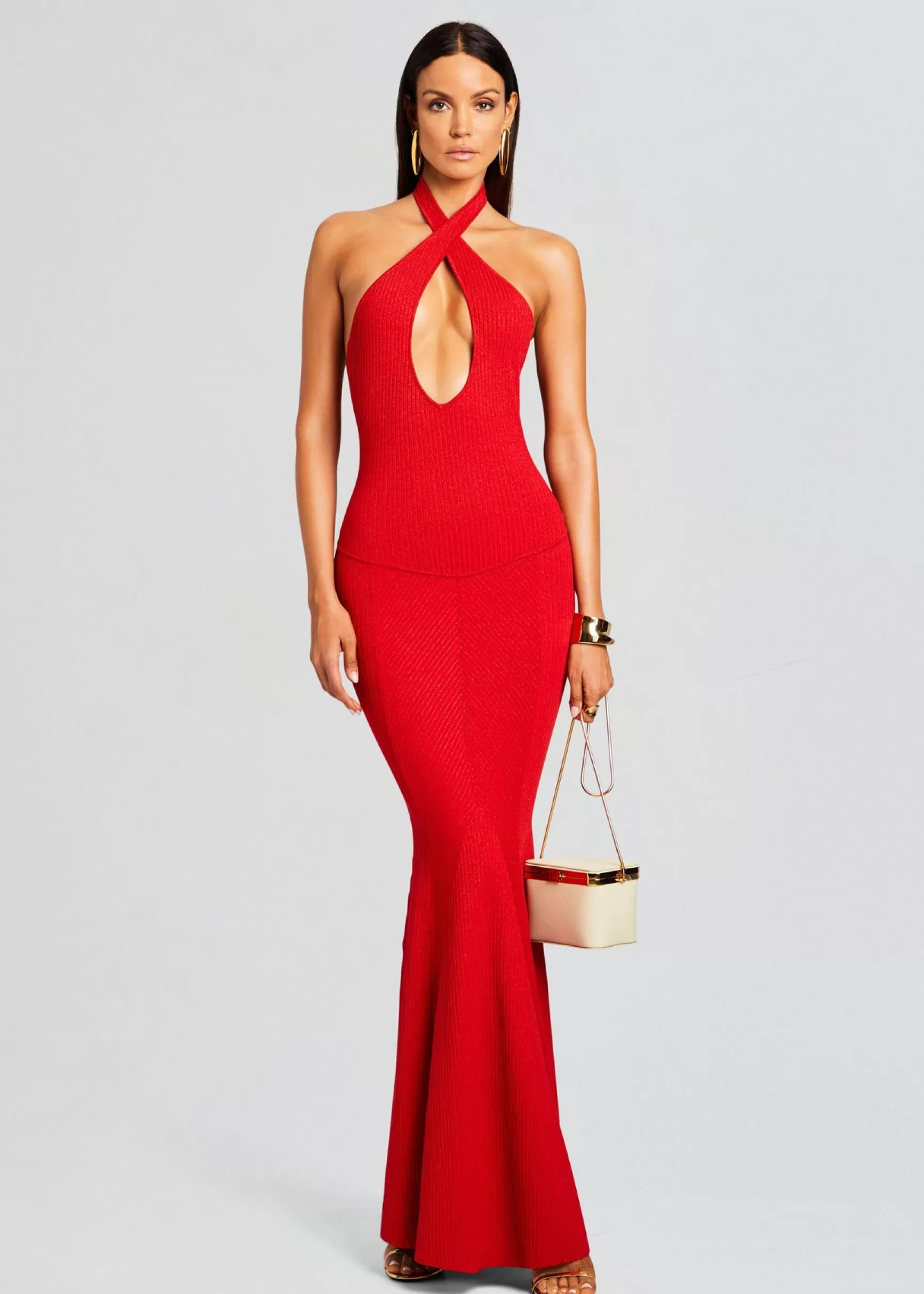 RETROFÊTE*Retrofete Verona Bandage Knit Dress Red