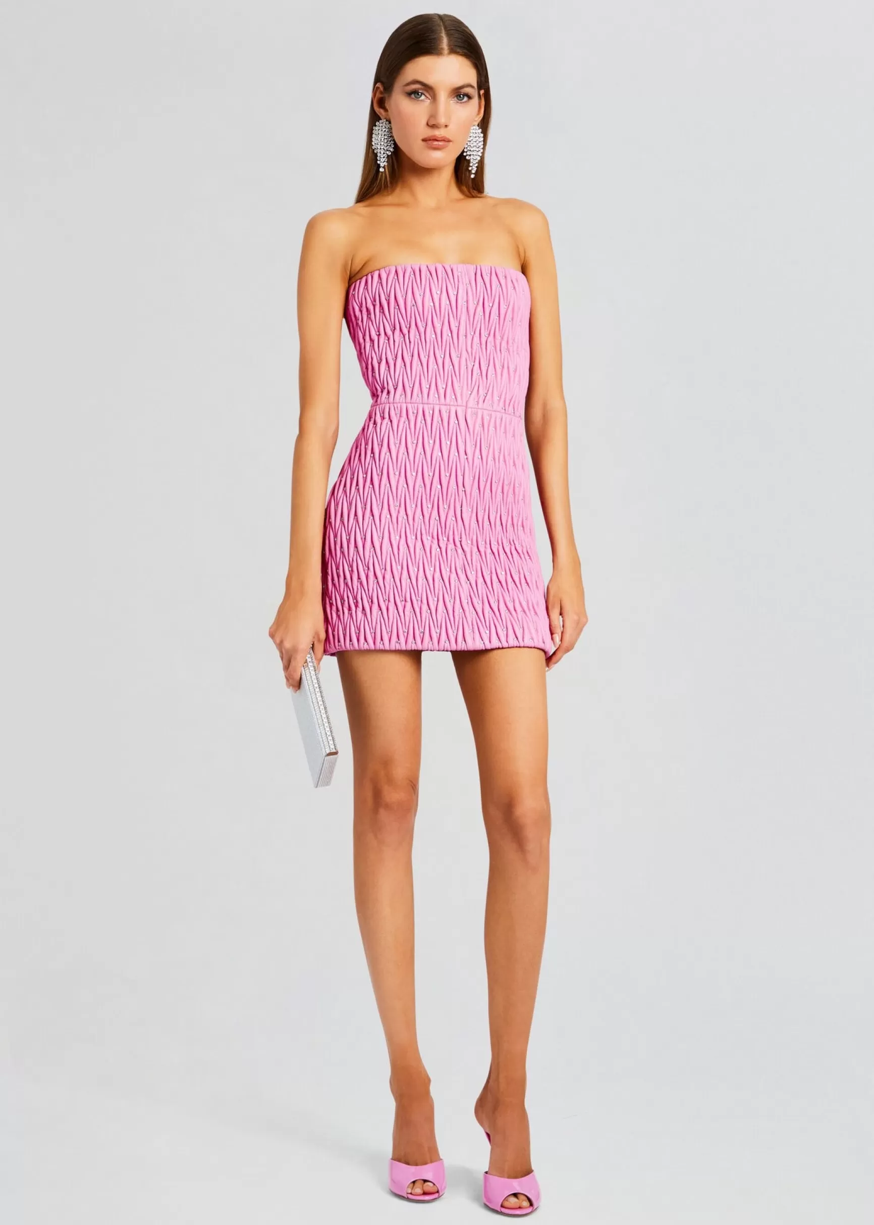 Mini*Retrofete Vianne Embellished Leather Dress Begonia Pink