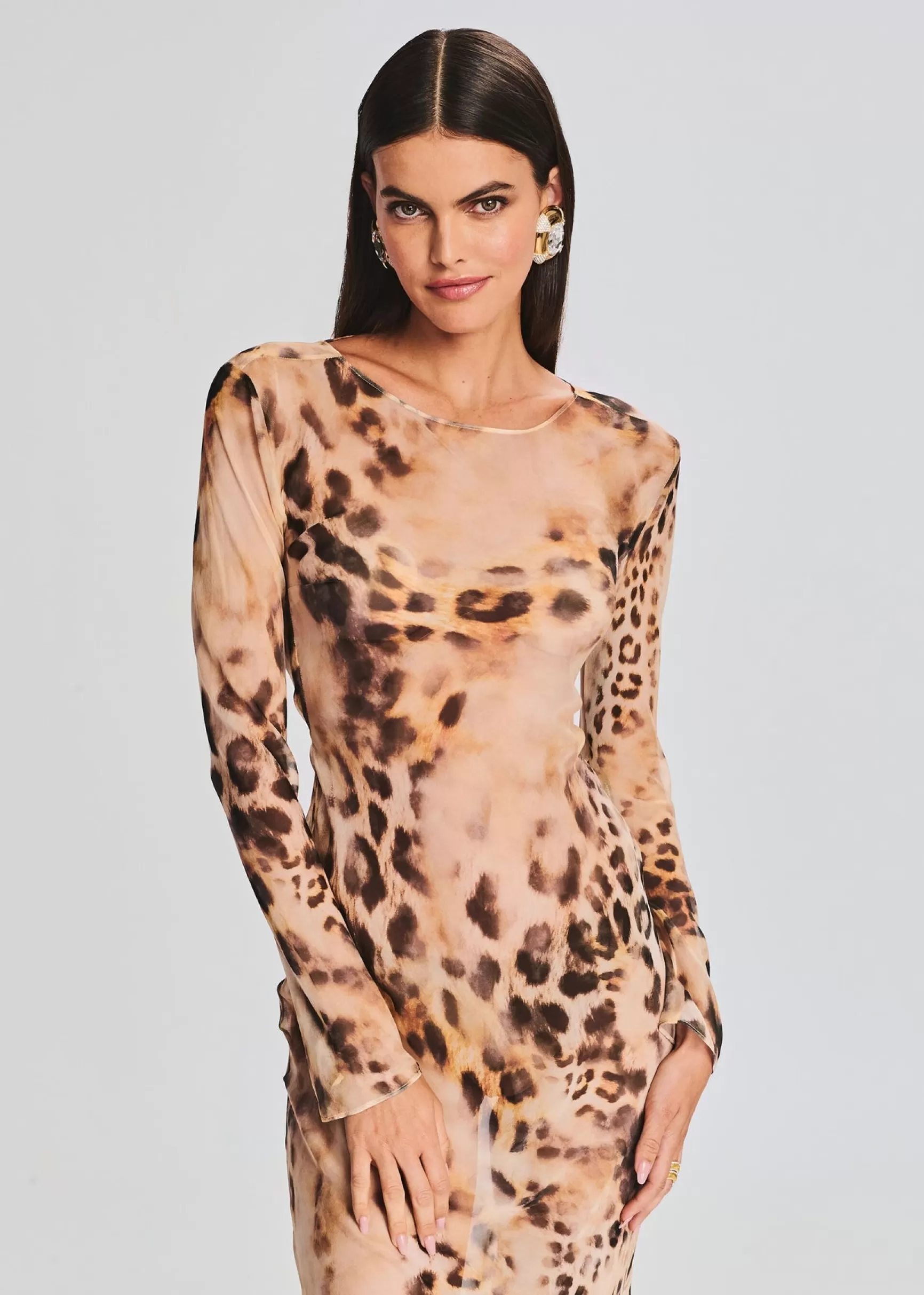 Dresses*Retrofete Vienna Silk Dress Vintage Cheetah