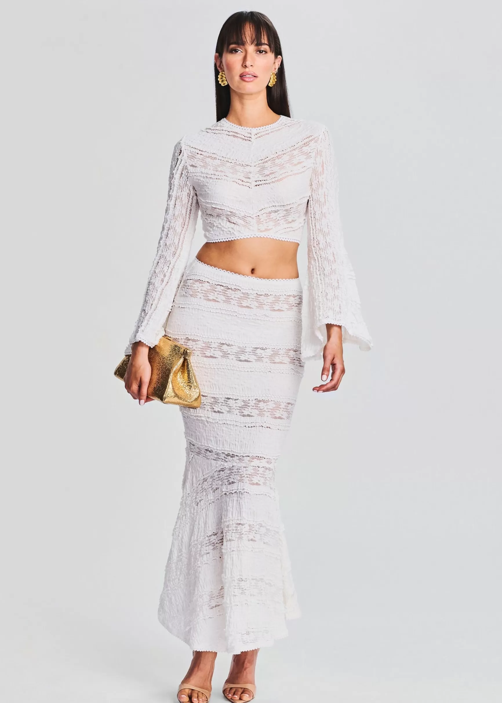 Sheer Bliss*Retrofete Yam Top White Sa Punta