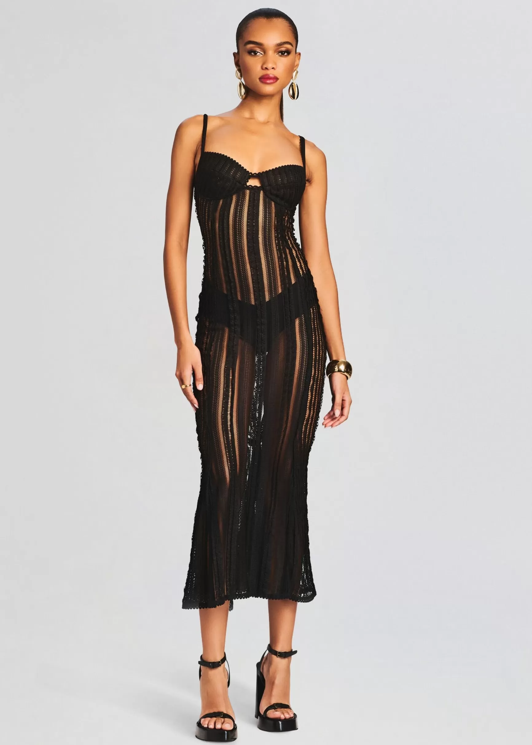 Sheer Bliss*Retrofete Yayay Long Dress Black Sham
