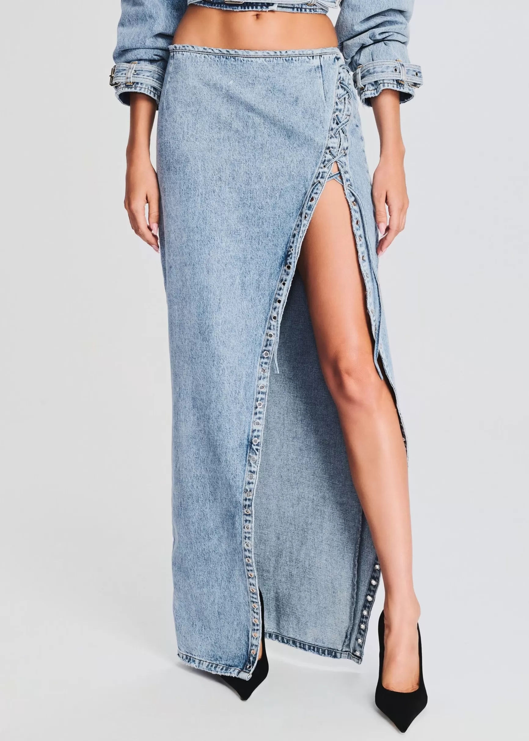 Bottoms*Retrofete Zahlia Denim Skirt Alani