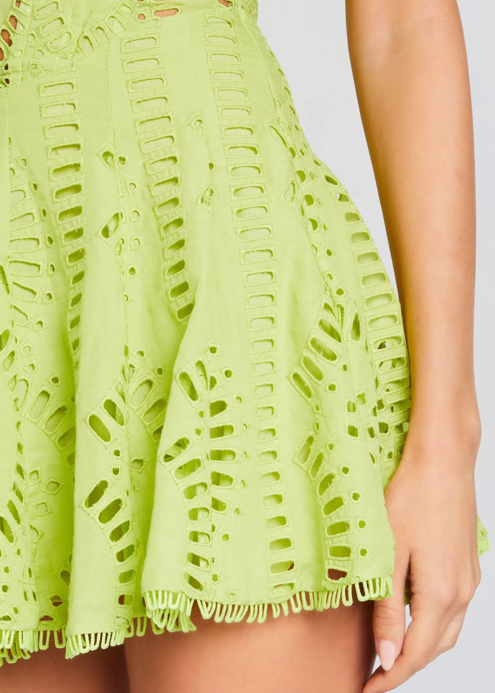 Trending*Retrofete Zannick Short Dress Lime Punch