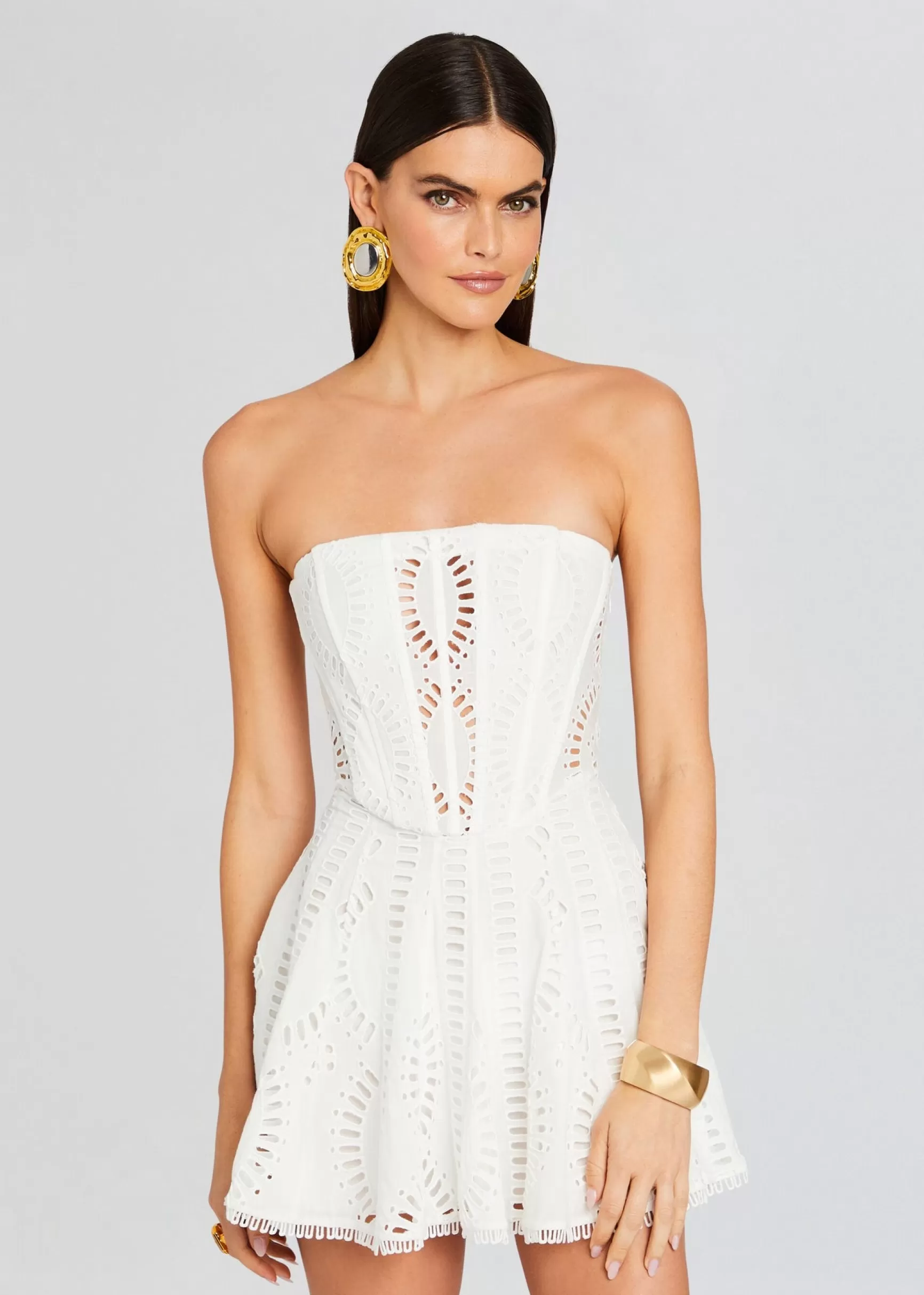 The Destination Bride*Retrofete Zannick Short Dress White Samoa