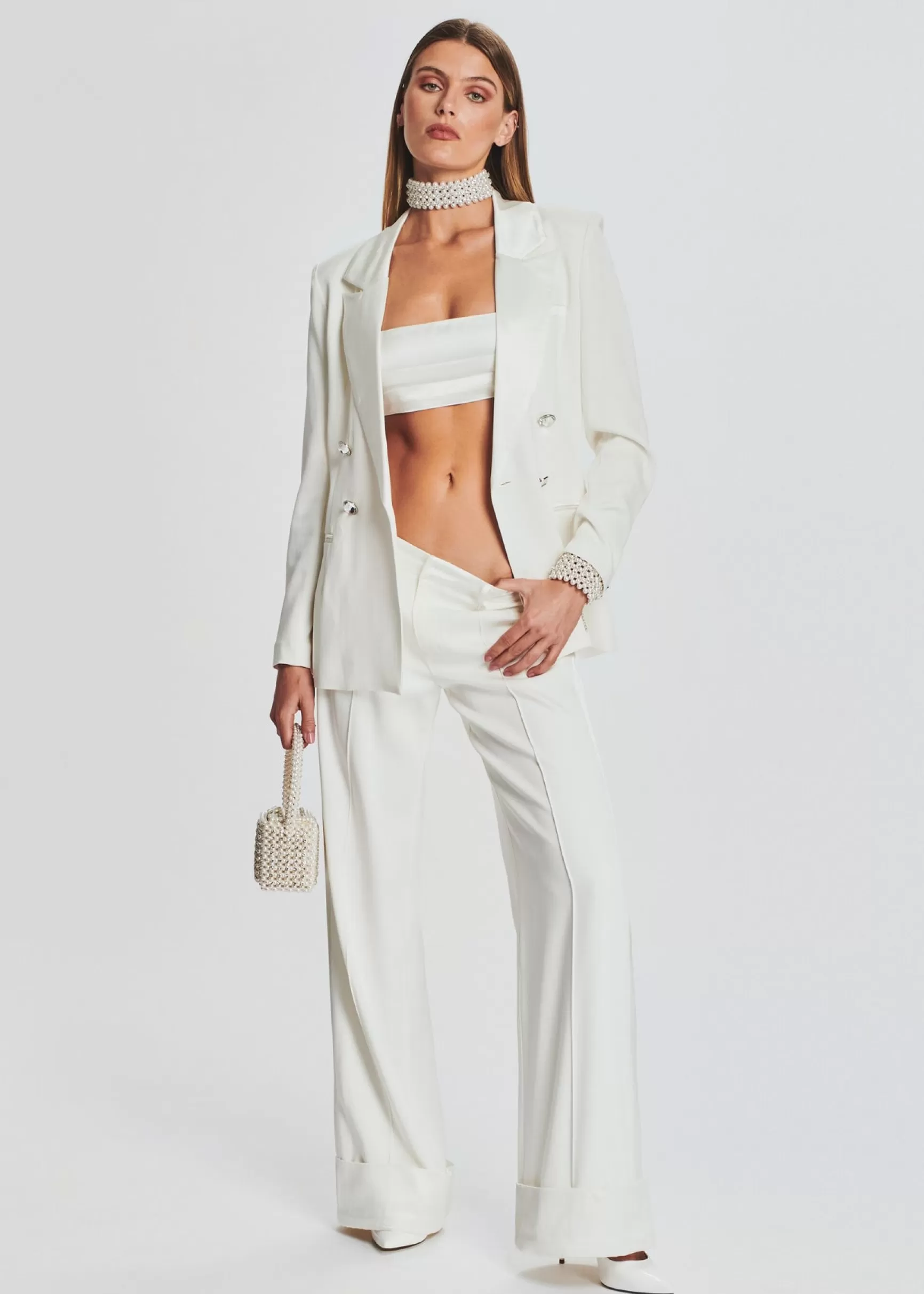Sequin Styles*Retrofete Zeke Bra White/Crystal