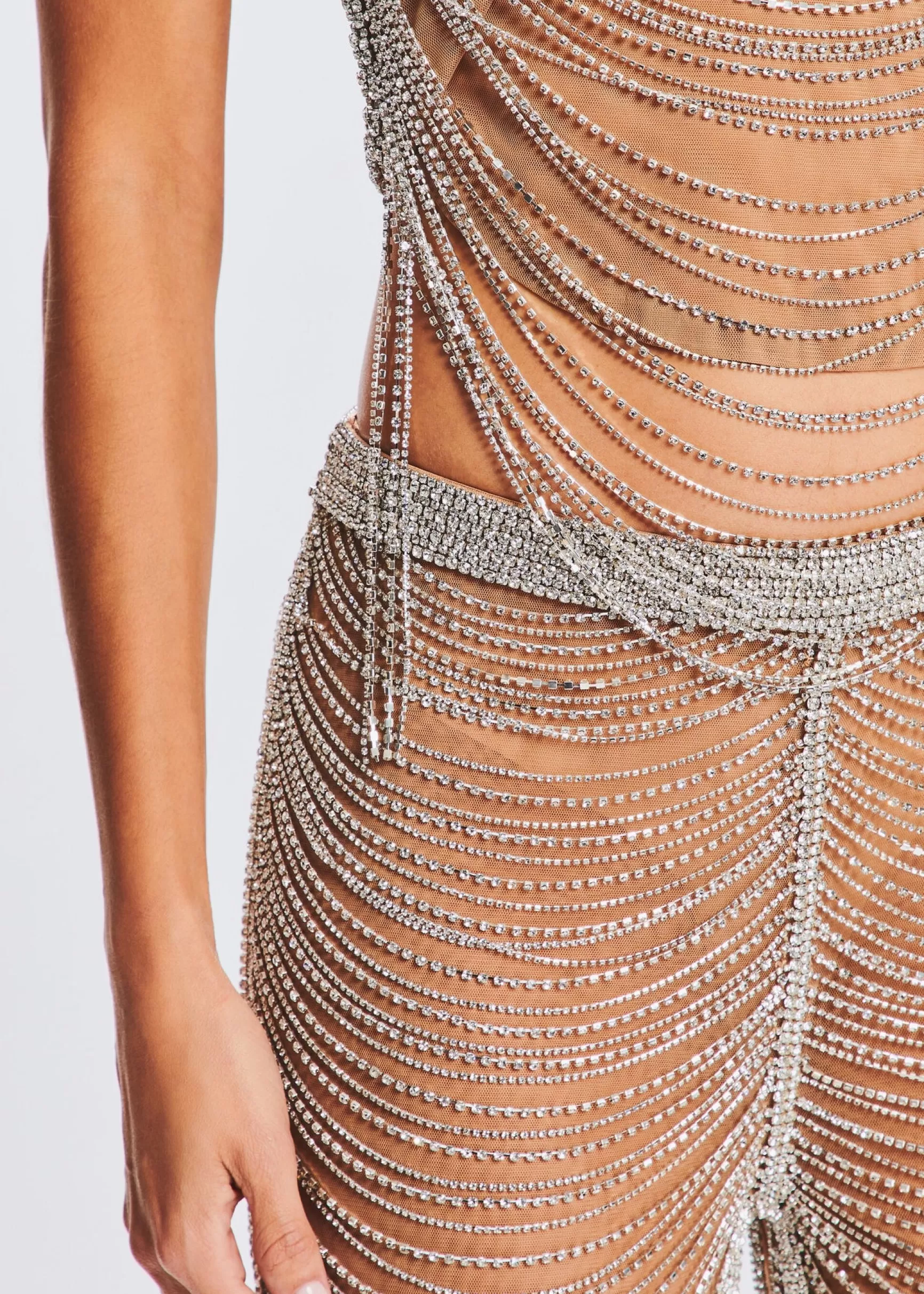 Sheer Bliss*Retrofete Zoe Embellished Pant Tannin/Silver